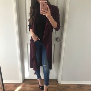 🆕 Plum Flowy Duster Jacket